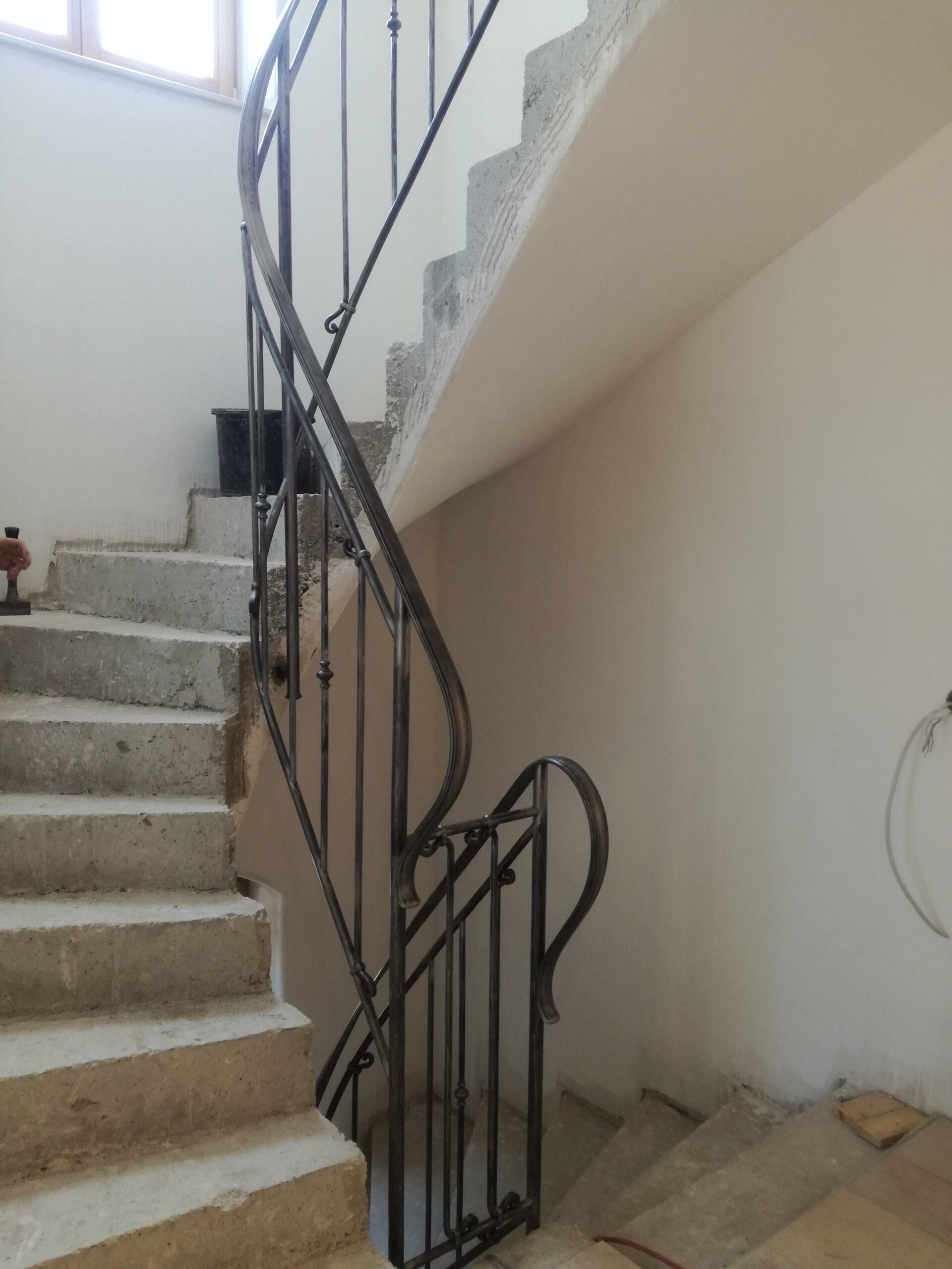 Geländer Wändeltreppe Geschmiedet