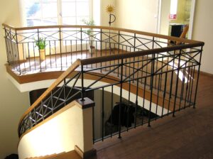 Geländer Stahl Handlauf Holz