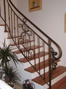 Geländer verschnörkelt vom Kunstschmied