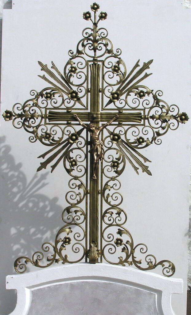 Kreuz mit Messing Jesus