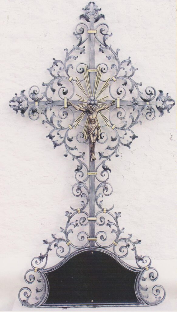 Grabkreuz mit Vergoldung 